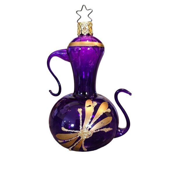 Vintage MCM Old World Christmas‎ OWC Purple Cruet Blown Glass Ornament Delicate - Picture 4 of 10